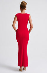 Fioreclo Helina Maxi Dress in Red