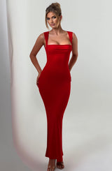 Fioreclo Helina Maxi Dress in Red