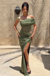 Fioreclo Henriella Maxi Skirt in Khaki