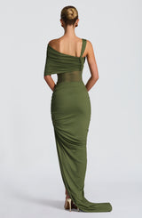 Fioreclo Henriella Maxi Skirt in Khaki
