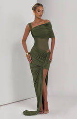 Fioreclo Henriella Maxi Skirt in Khaki