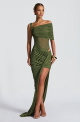 Fioreclo Henriella Maxi Skirt in Khaki