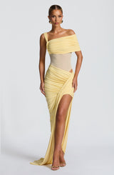 Fioreclo Henriella Maxi Skirt in Lemon