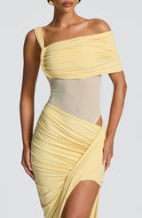 Fioreclo Henriella Maxi Skirt in Lemon