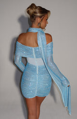Fioreclo Hydria Mini Dress in Aqua