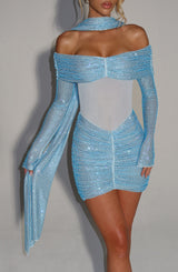 Fioreclo Hydria Mini Dress in Aqua