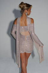Fioreclo Hydria Mini Dress in Nude