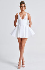 Fioreclo Imara Mini Dress in Ivory