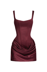 Fioreclo Imogena Mini Dress in Cherry Lacquer