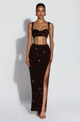 Fioreclo Inara Bralette in Plum Brown