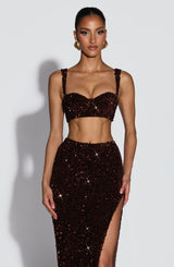 Fioreclo Inara Bralette in Plum Brown