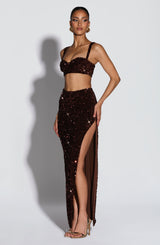 Fioreclo Inara Bralette in Plum Brown