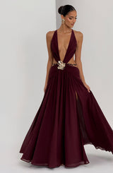 Fioreclo Indianne Maxi Dress in Cherry Lacquer