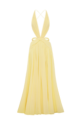 Fioreclo Indianne Maxi Dress in Lemon