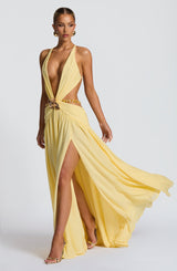 Fioreclo Indianne Maxi Dress in Lemon