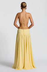 Fioreclo Indianne Maxi Dress in Lemon