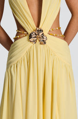 Fioreclo Indianne Maxi Dress in Lemon