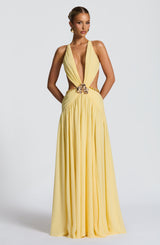Fioreclo Indianne Maxi Dress in Lemon