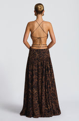 Fioreclo Indianne Maxi Dress in Leopard Print