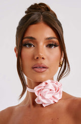 Fioreclo Indira Floral Neck Tie in Blush