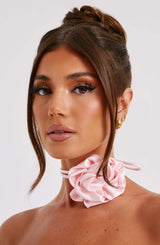 Fioreclo Indira Floral Neck Tie in Blush