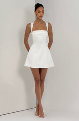 Fioreclo Ionna Mini Dress in Ivory
