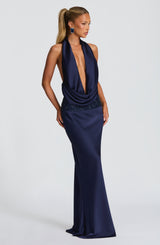 Fioreclo Irina Maxi Skirt in Navy