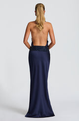 Fioreclo Irina Maxi Skirt in Navy