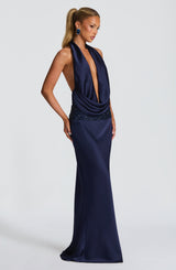 Fioreclo Irina Maxi Skirt in Navy