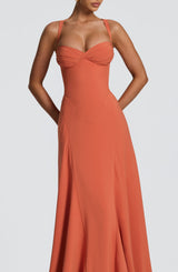 Fioreclo Iriya Maxi Dress in Burnt Orange