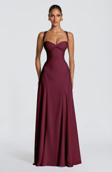 Fioreclo Iriya Maxi Dress in Cherry Lacquer