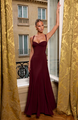Fioreclo Iriya Maxi Dress in Cherry Lacquer