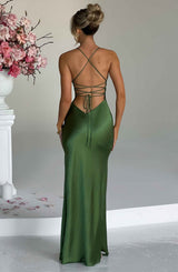 Fioreclo Isabeau Maxi Dress in Emerald