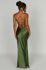 Fioreclo Isabeau Maxi Dress in Emerald