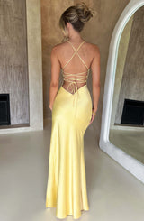 Fioreclo Isabeau Maxi Dress in Lemon