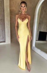 Fioreclo Isabeau Maxi Dress in Lemon