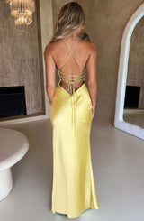 Fioreclo Isabeau Maxi Dress in Lemon