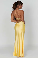 Fioreclo Isabeau Maxi Dress in Lemon