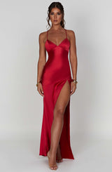 Fioreclo Isabeau Maxi Dress in Red