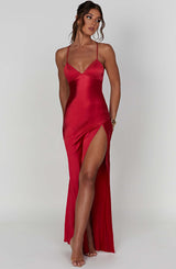 Fioreclo Isabeau Maxi Dress in Red