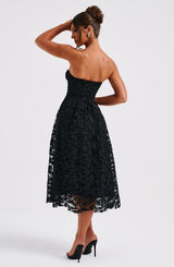 Fioreclo Ishara Midi Dress in Black