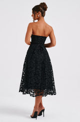 Fioreclo Ishara Midi Dress in Black