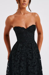 Fioreclo Ishara Midi Dress in Black