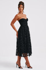Fioreclo Ishara Midi Dress in Black