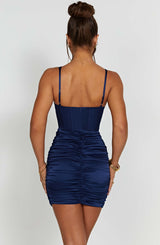Fioreclo Izabelle Mini Dress in Navy