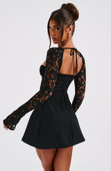 Fioreclo Jacinthe Mini Dress in Black