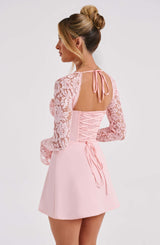 Fioreclo Jacinthe Mini Dress in Blush