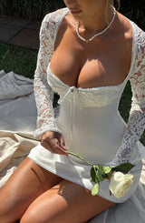 Fioreclo Jacinthe Mini Dress in Ivory