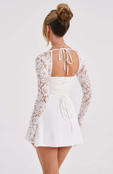 Fioreclo Jacinthe Mini Dress in Ivory