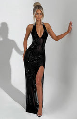 Fioreclo Jacquelina Maxi Dress in Black